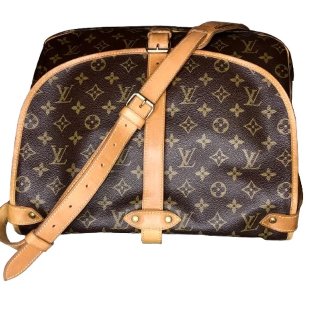 Authentic LOUIS VUITTON Saumur 35 Monogram Double Sided Messenger Bag